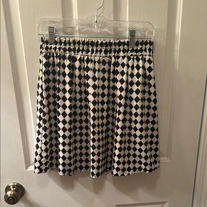 Checkered Black and White Women's Skirt
